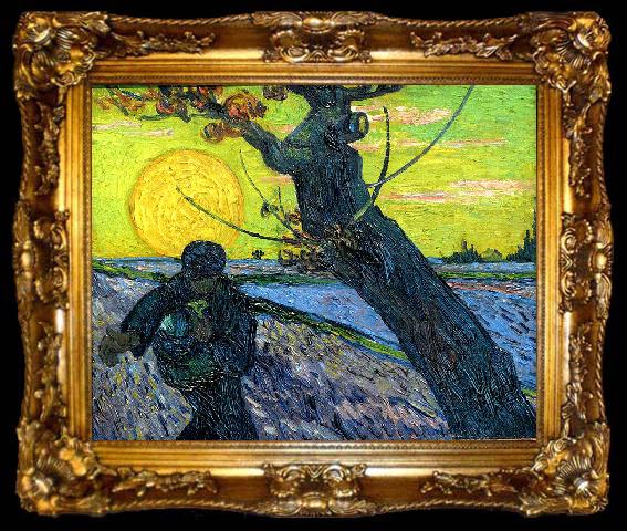framed  Vincent Van Gogh The sower, ta009-2